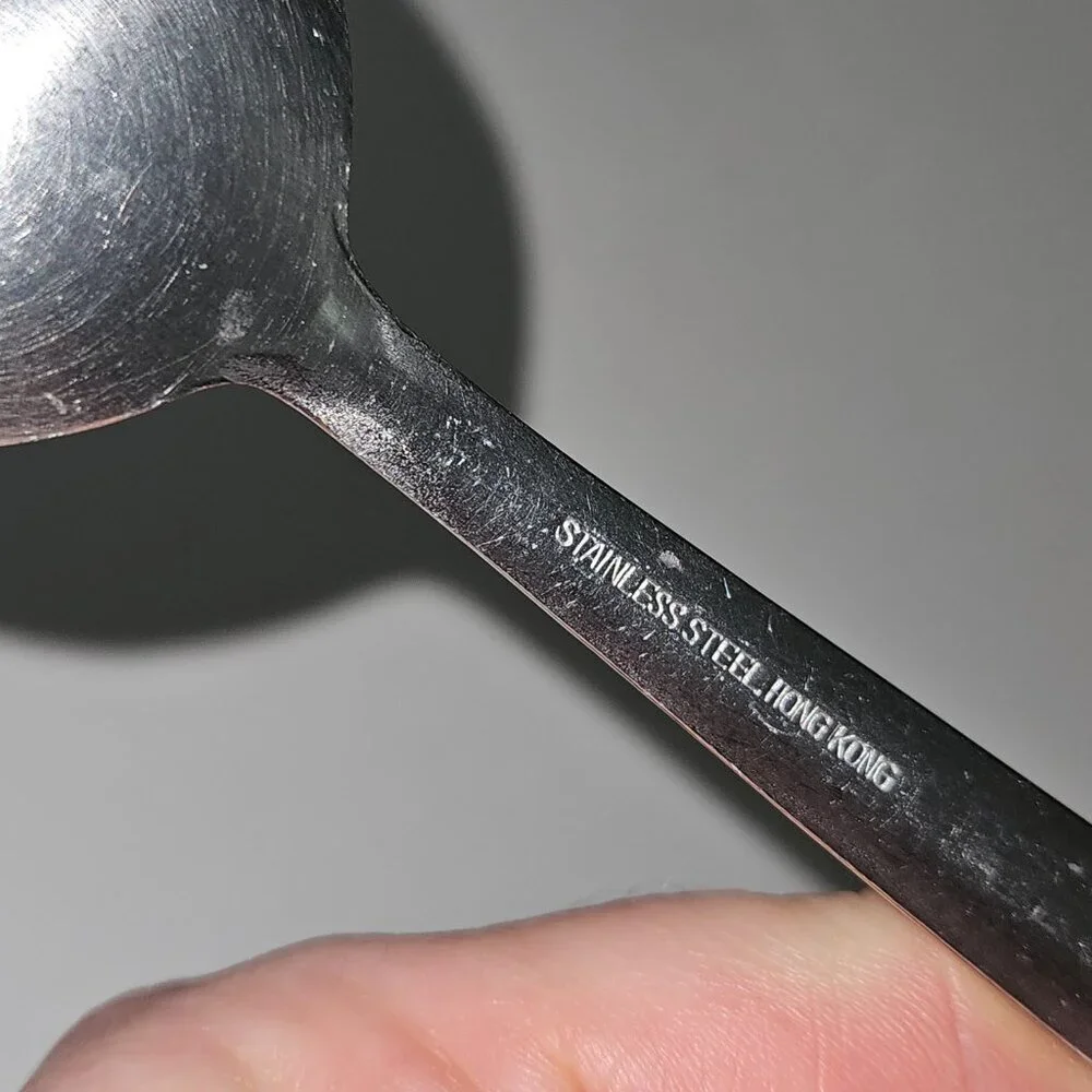 2 Stainless Steel Dessert ? Spoons Mixed Lot 7.25